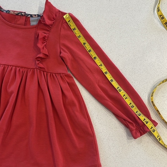 Vintage Style Red Ruffle Dress with Button Back Detail Size 4T - Picture 5 of 11